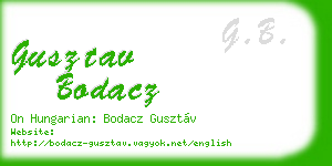 gusztav bodacz business card