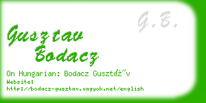 gusztav bodacz business card